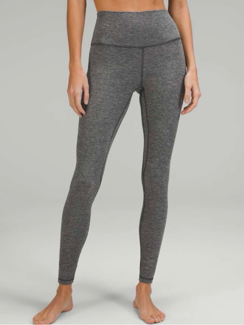 Lululemon Align 25” High Rise Leggings Size 6 Heathered Grey Nulu Like New - Picture 3 of 8